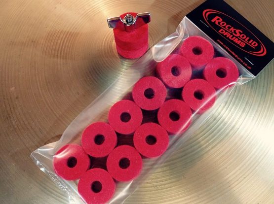 Red Cymbal Felts by RockSolid Drums - 8 PACK - Image 2