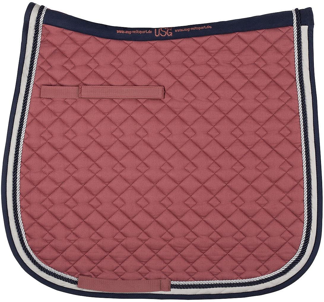 USG United Sportproducts Germany 14450004-272-350-402 Dressage Saddle Cloth, White/Navy Blue, warmblood