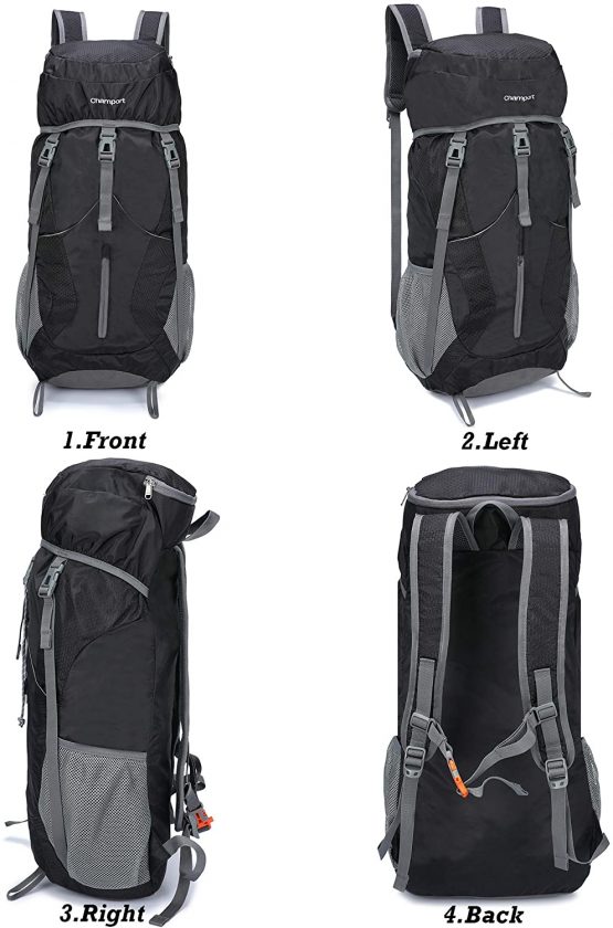 65L Lightweight Hiking Backpack Foldable Multi-Functional Travel Bag Water Resistant Casual Camping Rucksack for Men Women Outdoor Sport Mountain - Image 2