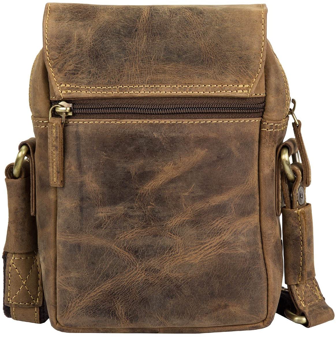 Greenburry Vintage shoulder bag leather 15 cm, Brown - Image 4