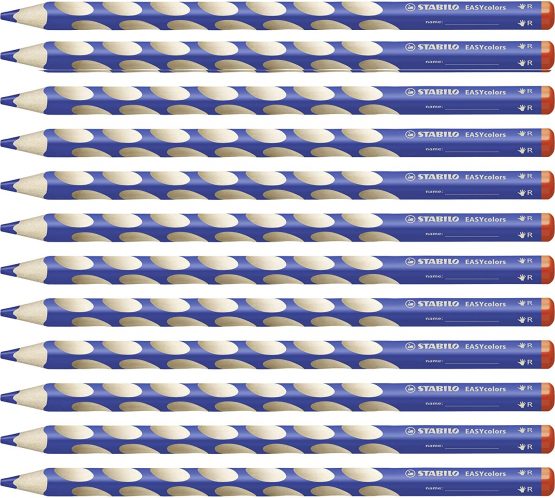 Colouring Pencil - STABILO EASYcolors Right Handed Blue Box of 12