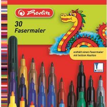 Herlitz 8649311 Fibre-Tip Pens, Pack of 30 30er