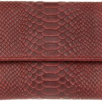 Girly Handbags Italian Leather Snake Print Suede Clutch Bag