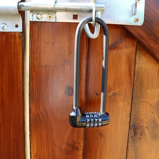 Kurtzy 4 Digit Combination Padlock - 160mm Heavy Duty Lock - Easy to Operate and Resettable - Small Padlock for Lockers, Outdoor, Indoor use, Containers and Gates - Image 4