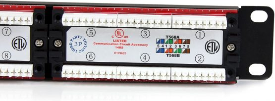 StarTech 24 Port 1U Rackmount Cat 6 110 Patch Panel - 24 port Network Patch Panel - RJ45 Ethernet 110 type Rack Mount Patch Panel 1U (C6PANEL24) - Image 4