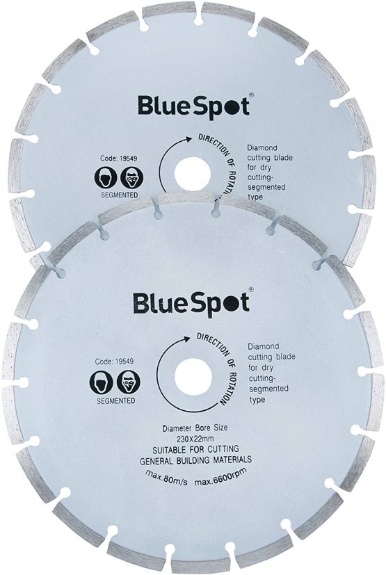 Blue Spot Tools 19549 2 Piece 9 Inch Diamond Cutting Disc Set