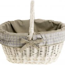 e-wicker24 Wicker Shopping Basket 42 x 29 x 34 cm Beige