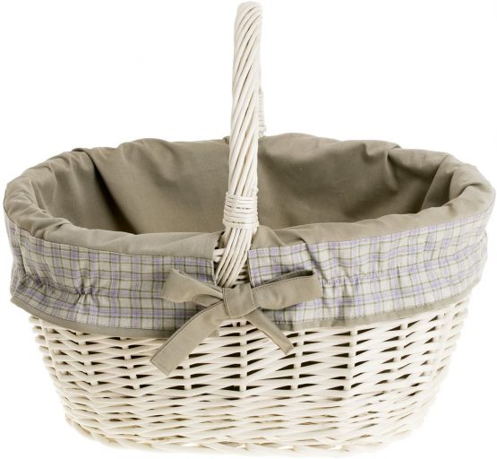 e-wicker24 Wicker Shopping Basket 42 x 29 x 34 cm Beige