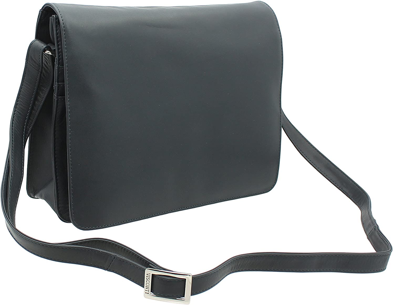 VISCONTI Leather Organiser Bag 754 Navy