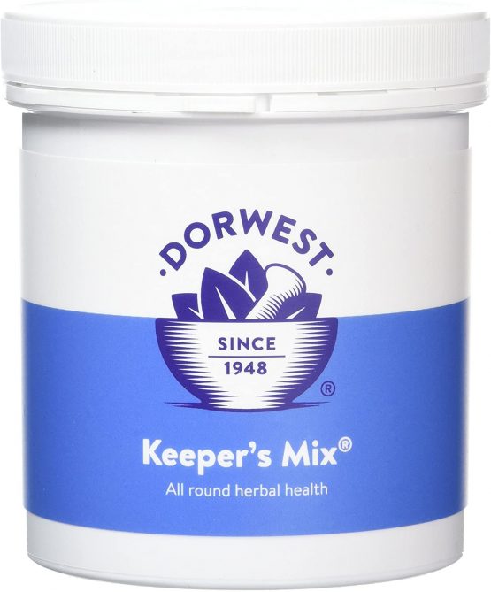 Dorwest Herbs Keepers Mix Powder for Dogs and Cats 250g - Perfect raw feeding supplement, 8 nutritious pure herbs for all round herbal health