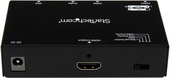 StarTech 2x1 VGA + HDMI to HDMI Switch / Selector Box - 1080p Multi Video Input Automatic Switcher - 2 Computers In 1 Monitor Out (VS221VGA2HD) - Image 3