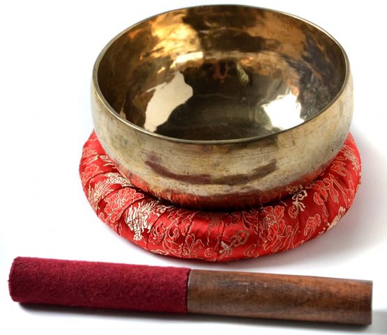 BUDDHAFIGUREN/Billy Held Singing Bowl Hand-Made, Metal, Gold, 200-300g