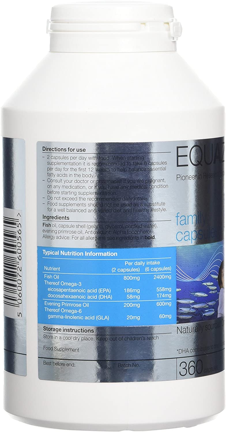 Equazen® Omega 3 & 6 Capsules, Brain & Cognitive Support, DHA, EPA & GLA, Clinically Researched 9:3:1 Formula - Image 3