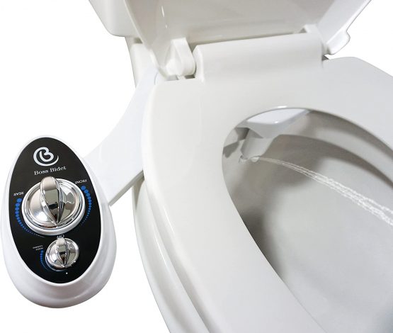 BOSS BIDET LUXURY - cleans your bottom in 1.3 seconds. Aesthetic design, 10-minute installation. Freshwater sprayer, nonelectric, mechanical. Dual nozzles, self-cleaning, unisex. White black - Image 4