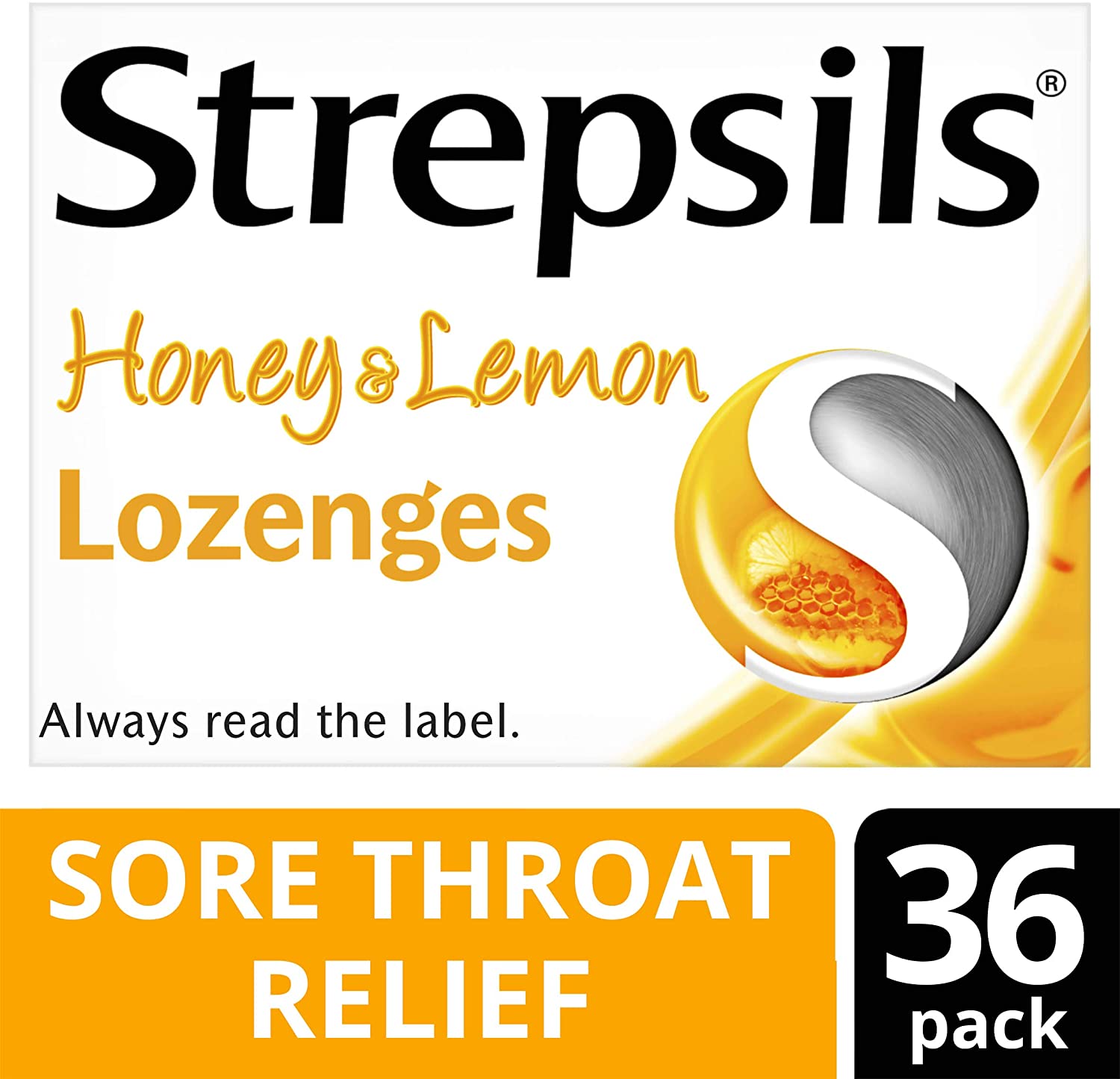 Strepsils Honey Lemon Lozenges, 36 Count, Fast Acting Sore Throat Relief, Soothes Fights Viral/Bacterial Infections - Image 2