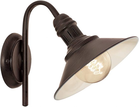 Eglo 49458 STOCKBURY Wall Light in Antique-Brown Steel
