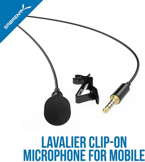 Sabrent Lavalier/Lapel Clip-on Omnidirectional Condenser Microphone for iPhone & Android Smartphones or any other mobile device (AU-SMCR) - Image 2