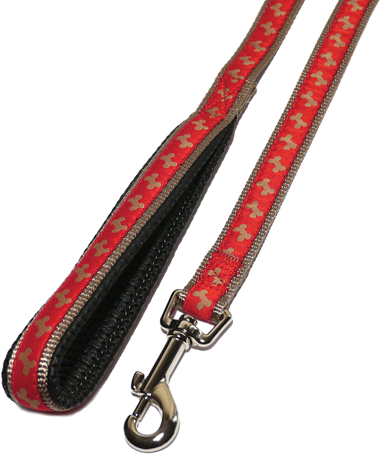 Rosewood Wag-n-Walk Lead, 3/4-inch, Red/ Beige, Red/Beige, 40 x 3/4-inch