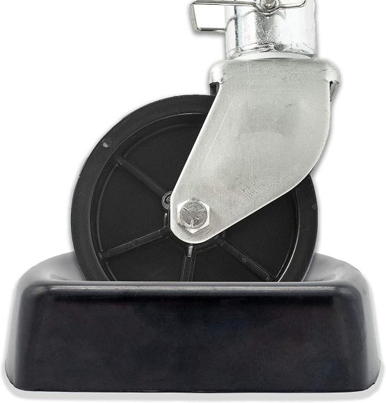 Caravanture Jockey Wheel Chock for Caravans and Trailers - Unbreakable Rubber Stabilizer Dock for Jack Caster Wheels - Suitable For 15cm Jockey Wheels
