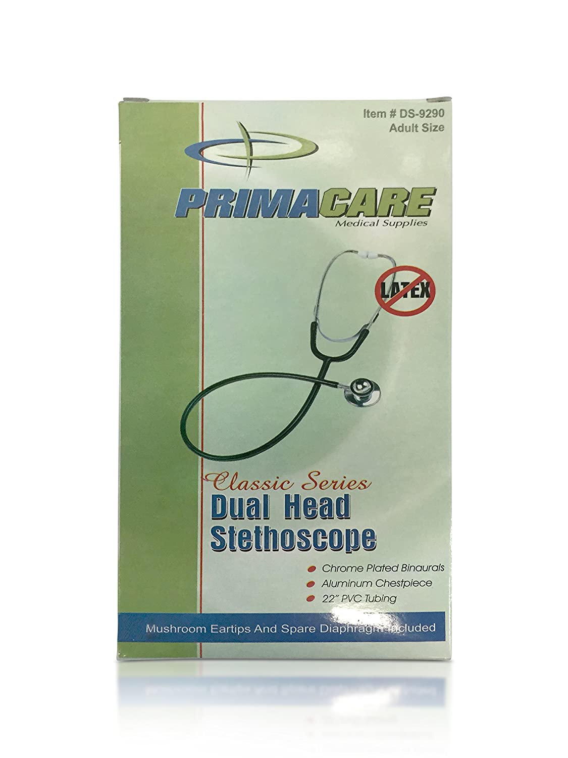 Primacare DS-9290-BK Adult Size 22 Inch Stethoscope for Diagnostics and Screening Instruments Lightweight and Aluminum Double Head Flexible Stethoscope Black - Image 3