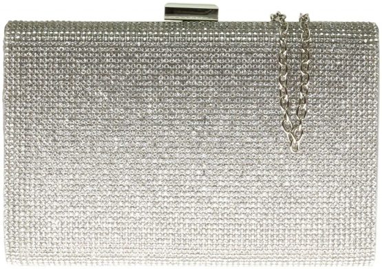 Girly HandBags Satin Hard Case Clutch Bag Encrusted Evening Party Wedding Handbag