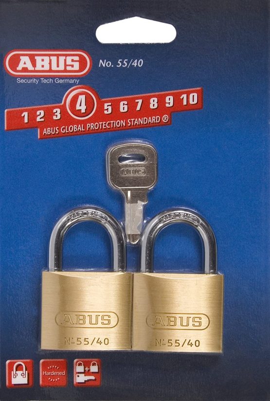 ABUS 55/40 Brass Padlocks Twin