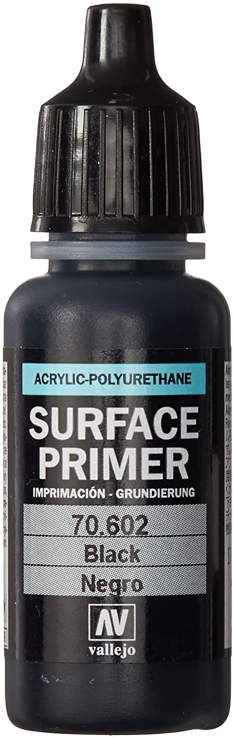 Vallejo Acrylic Primers Quick-Drying Paint for Airbrush Ideal for Modeling and Miniatures 60 ml Bottles, Assorted Colors
