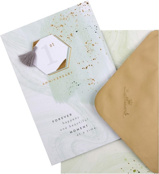 1st Wedding Anniversary Card from Hallmark - 3D Tag Design - Image 2