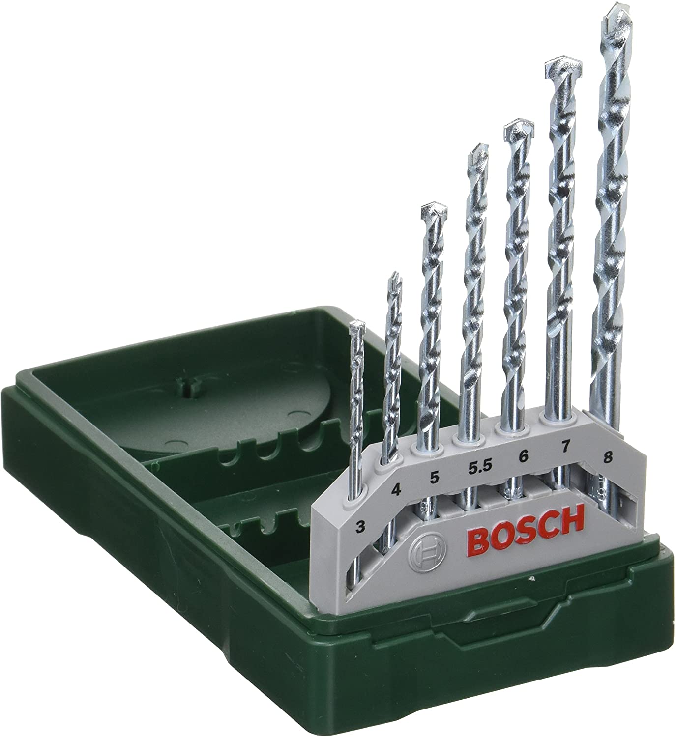 Bosch Accessories 2607019581 Masonry Mini X-Line Drill Set, 160mm x 83mm x 21mm, 7 Pcs, Pack of 7 Silver, White - Image 2