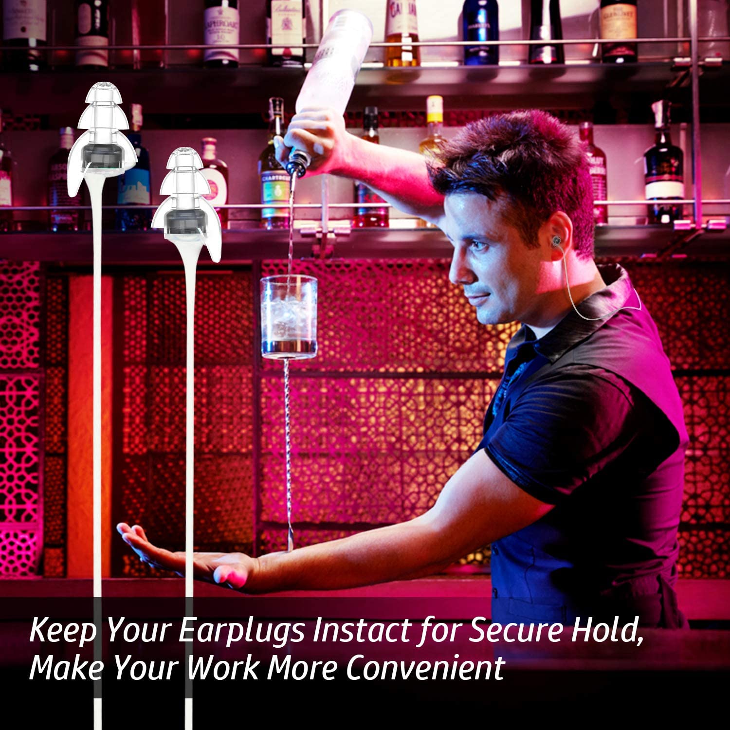 Concert Ear Plugs, High Fidelity Hearing Protection Noise Cancelling