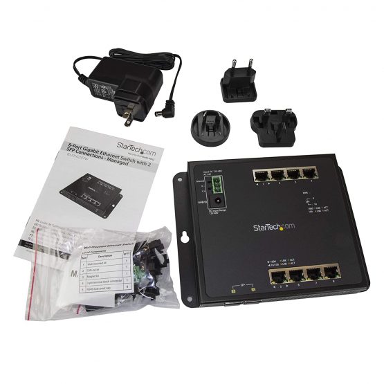 StarTech 8 x RJ45 Plus 2 x SFP Ports Gigabit Ethernet Managed Switch, 8 port + 2x sfp - Image 4