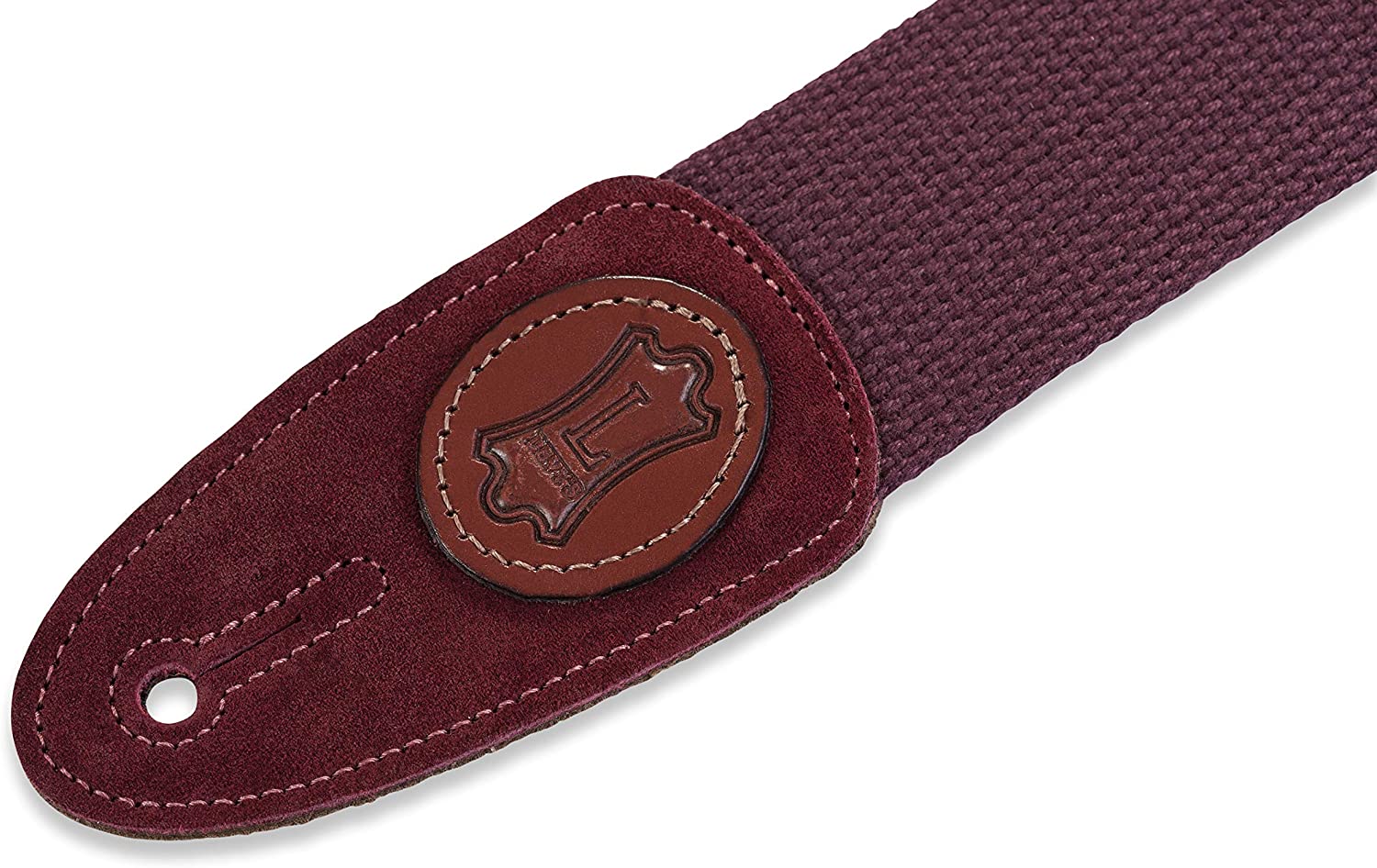 Levy's MSSC8-BRG 2-inch Cotton Guitar Strap - Burgundy, 0 - Image 2