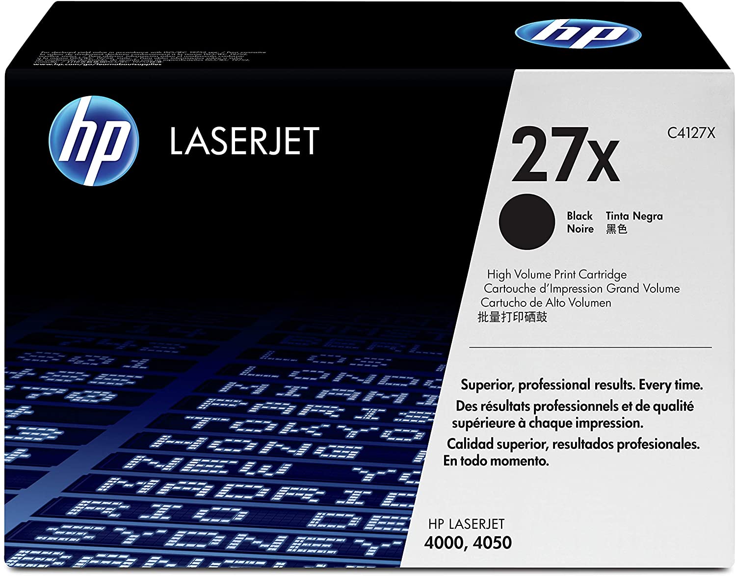 HP Toner Black 27X /LJ4000/4050/10K C4127X, einheitsgröße