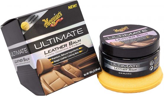 meguiars leather cleaner on sofa