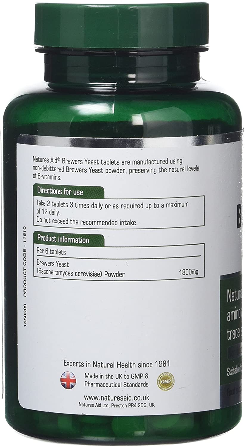 Natures Aid Brewers Yeast 300mg, Natural Source of B-Vitamins, Amino Acids and Minerals, Supports Energy and Immune Health - Image 2