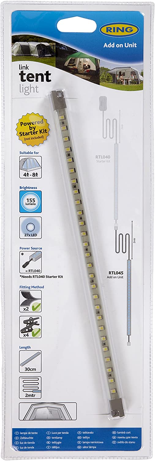 Ring Automotive RTL045 27-LED Add on Tent Light, 12/230 V