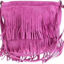 Girly Handbags Genuine Suede Fringe Shoulder Bag Crossbody Slouch Elegant Designer Womens Fashion