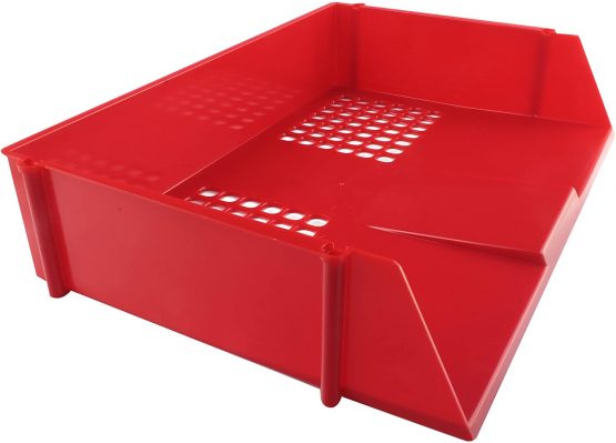 Q-Connect Wide Entry Letter Tray - Red