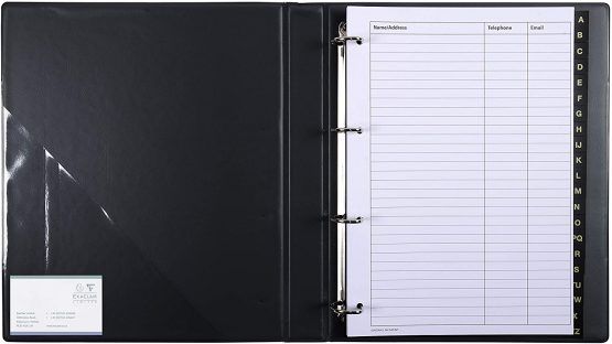 Exacompta Guildhall Leatherette Telephone/Address Book, A4 - Image 3