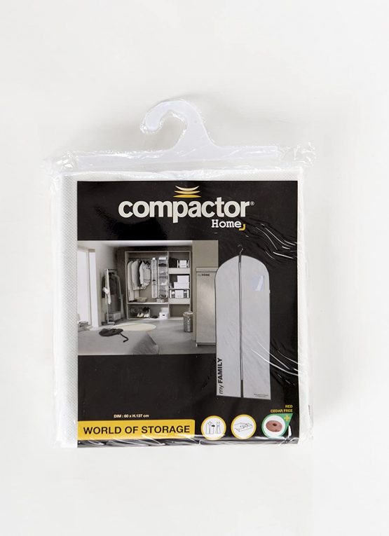 Compactor Clothes Cover Bag, Long Length for Dresses and Coats, Zip Closure, Anti-Dust, World of Storage Range, White, 60 x 137 cm, RAN631, Non Woven 75G - Image 3