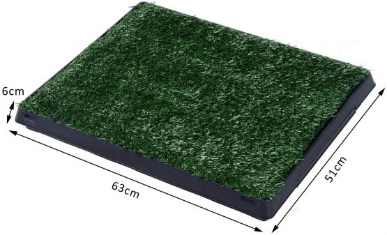 PawHut Indoor Pet Dog Toilet Mat Potty Tray Training Grass Restroom with Tray and Loo Pad - Image 2
