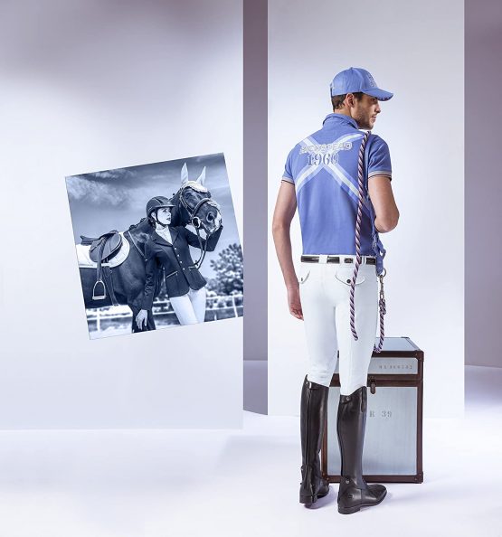 Equi-Theme/Equit'm Men's 979441046 Verona Breeches, White/Light Grey Contrasts and Piping, One Size - Image 2