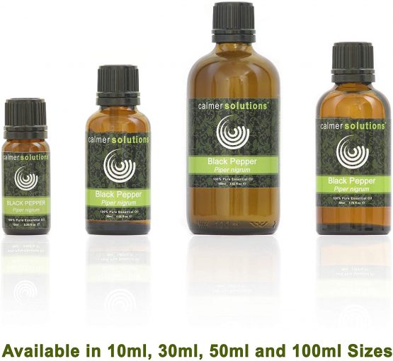Calmer Solutions Black Pepper 100% Pure Essential Aromatherapy Oil 10ml - Image 3