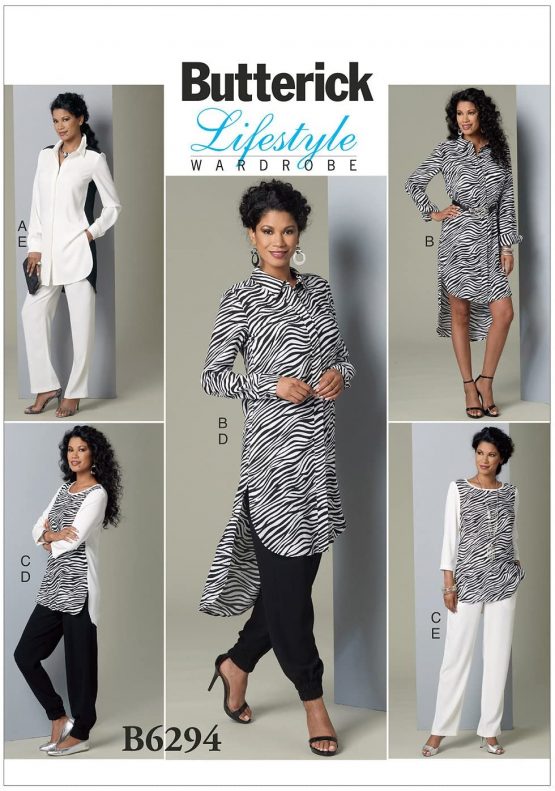 Butterick Pattern 6294 B5,Misses Tunic and Pants,Sizes 8-16, Multicolor, (8-10-12-14-16)
