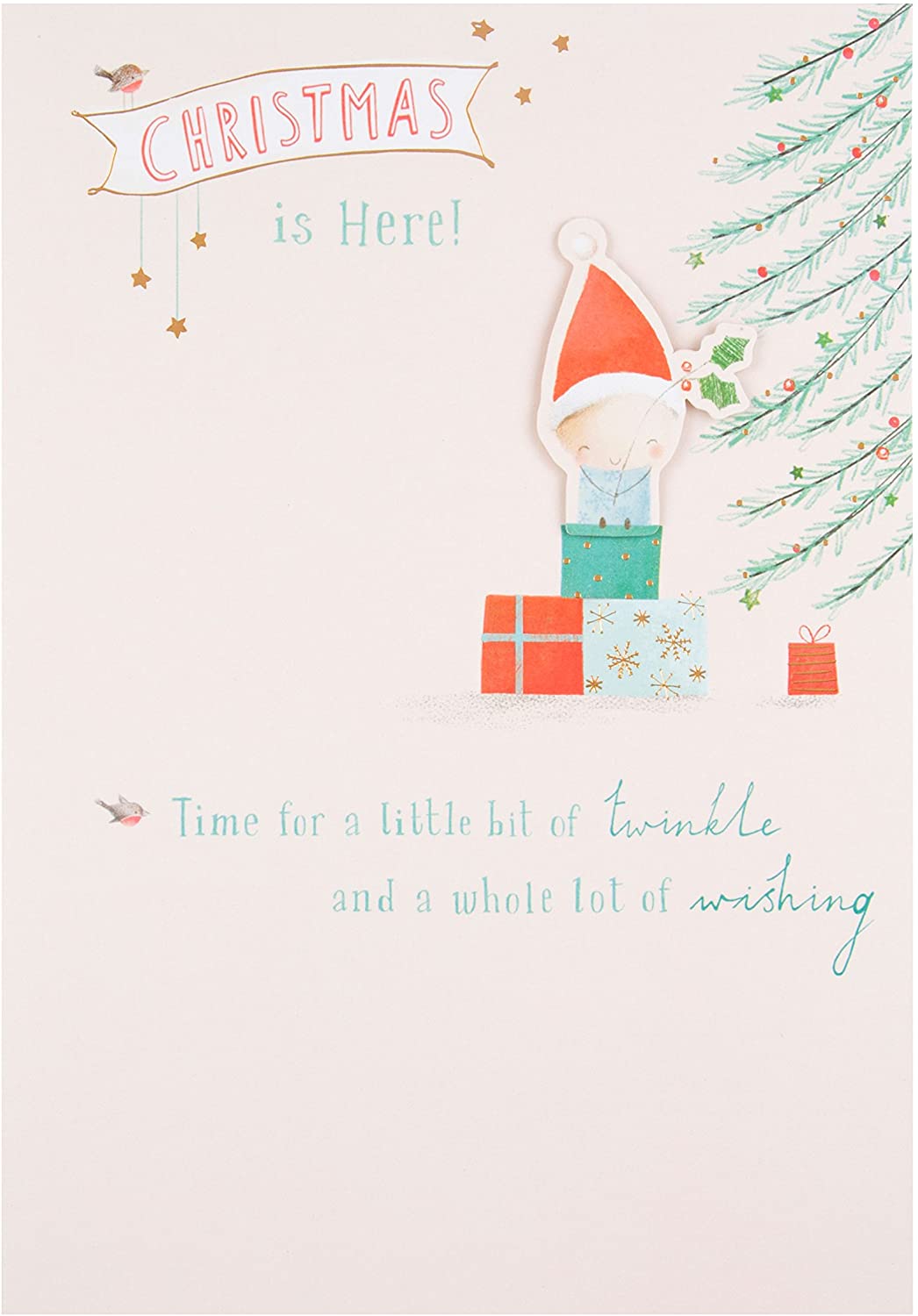 Hallmark Medium "Bit of Twinkle" Christmas Card