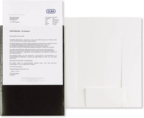 Elba Image + Black Plastic File Files (Plastic, Black, A4) - Image 2