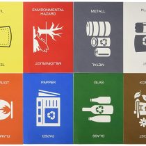 Recycling Stickers Eco Labels A5 8-Pack