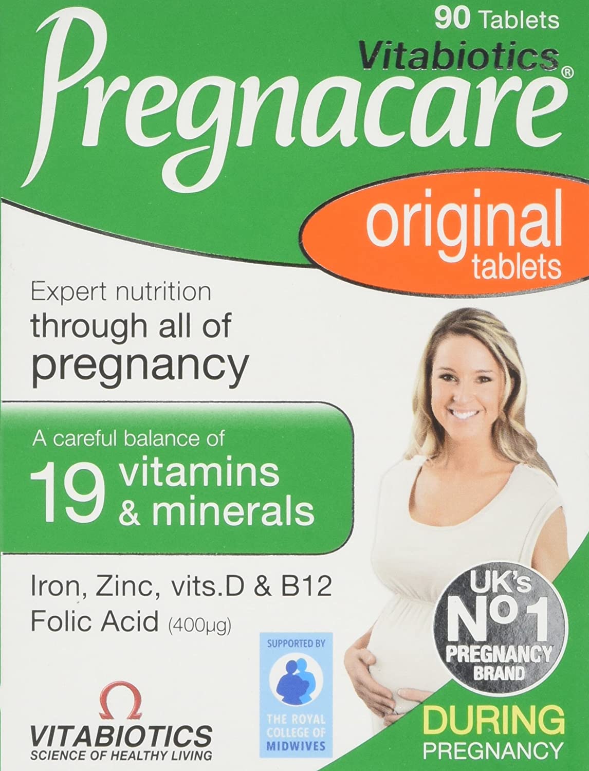 Pregnacare Original Formula Tablets During Pregnancy Support Vitamins and Supplements, 90 Tablets (Pack of 1)
