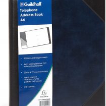 Exacompta Guildhall Leatherette Telephone/Address Book, A4