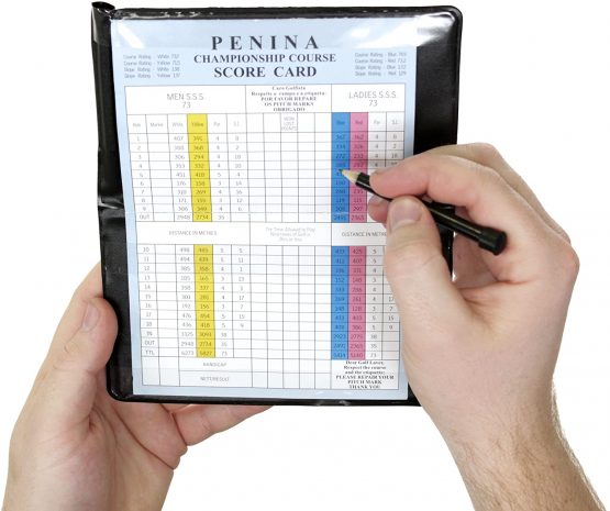 Masters Deluxe ScoreCard Holder, Handicap Calculator and Pencil - Image 2